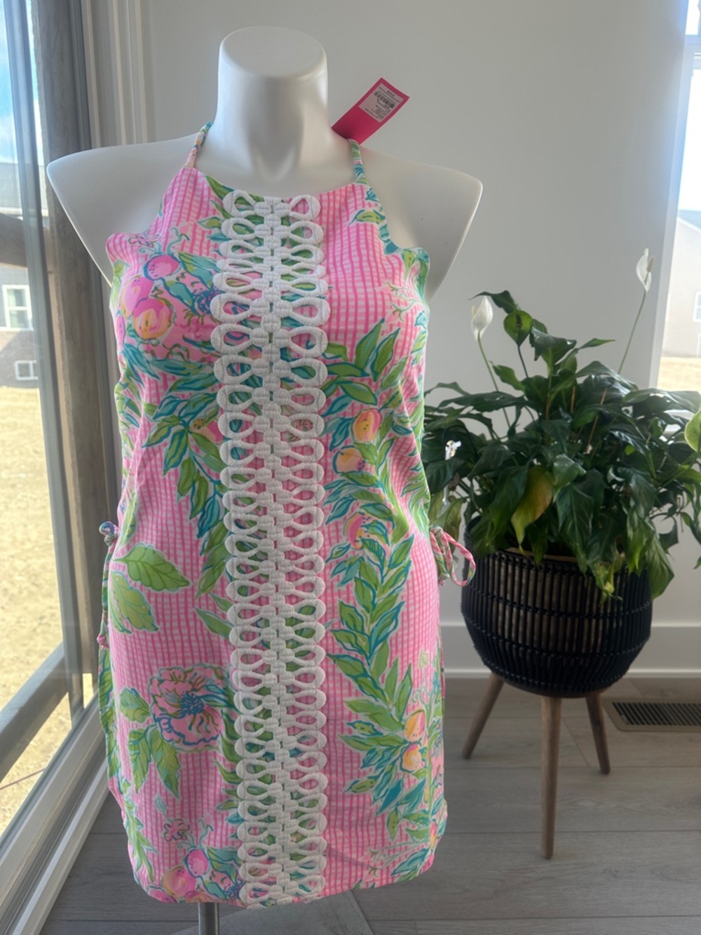 Lilly Pulitzer Pearl Romper Don't Stop Beleafing Tropical Print NWT size 10